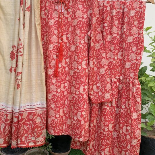 Crimson Sand - 3 Piece - Gharara Dress - Lawn