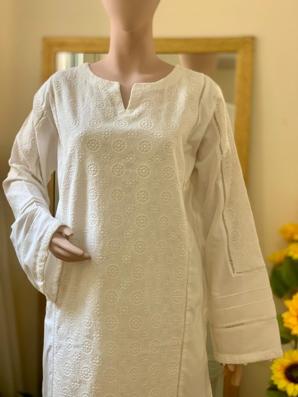 ChikanKari Dress - Two Piece - shirt and sharara pants